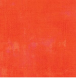 Grunge distressed-look fabric swatch in burnt coral shade