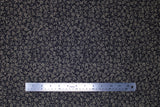 Flat swatch leafy nightfall fabric (black fabric with small beige leafy pattern allover)