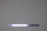 Flat swatch linen link fabric (off white fabric with grey tiled/linked look and grey squares tilted to look like diamonds on intersecting points)