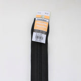 black one way separating zipper with product tag 65cm