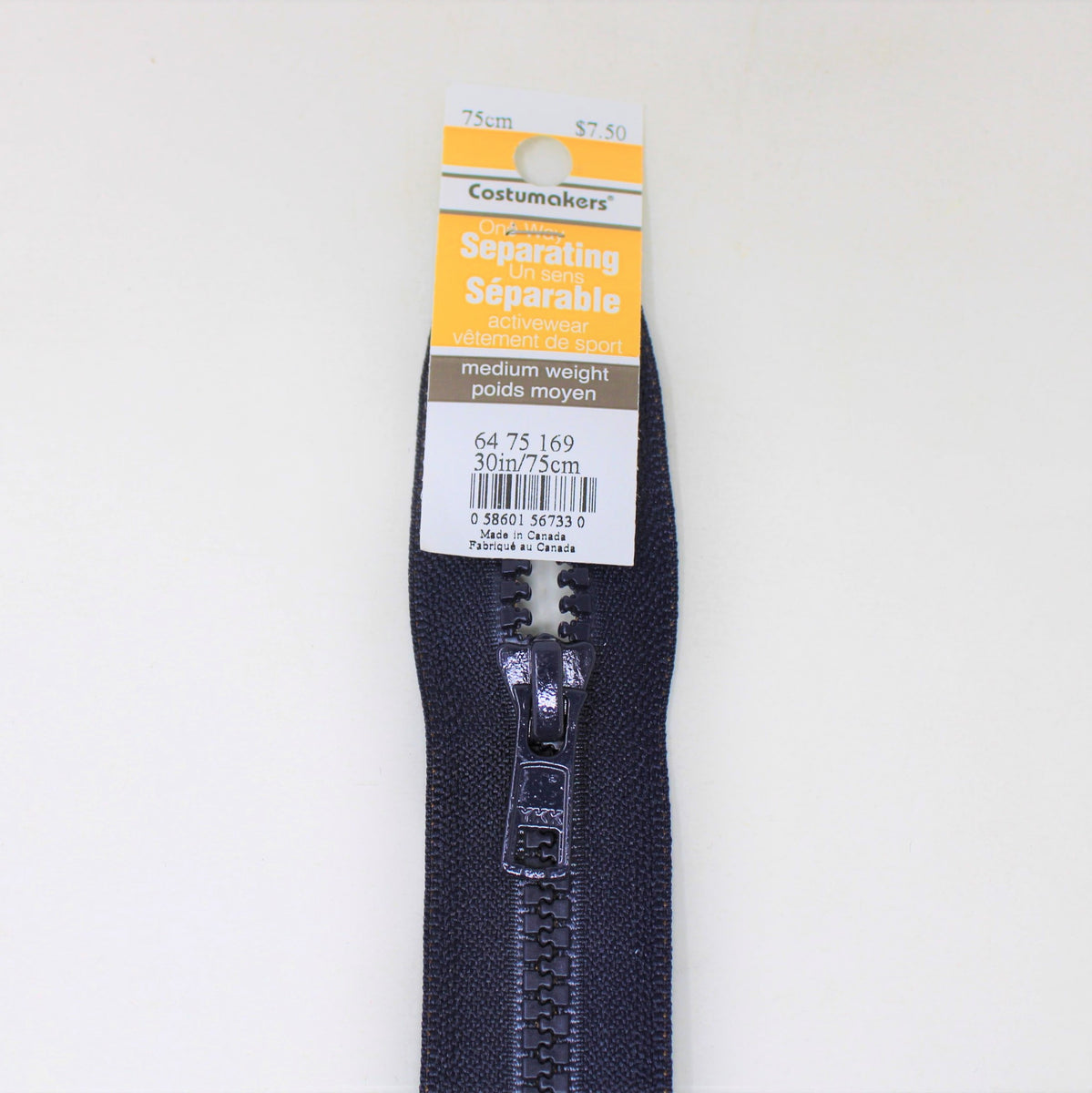 Medium Weight Activewear Zipper - One Way Separating - Costumakers