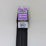 navy two way separating zipper with product tag 85cm