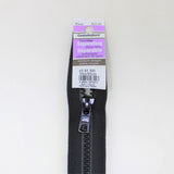black two way separating zipper with product tag 85cm
