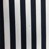 Square swatch striped upholstery fabric (white and navy thick stripes)