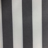 Square swatch striped upholstery fabric (white and medium grey thick stripes)