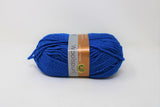 Small ball of bulky royal blue yarn