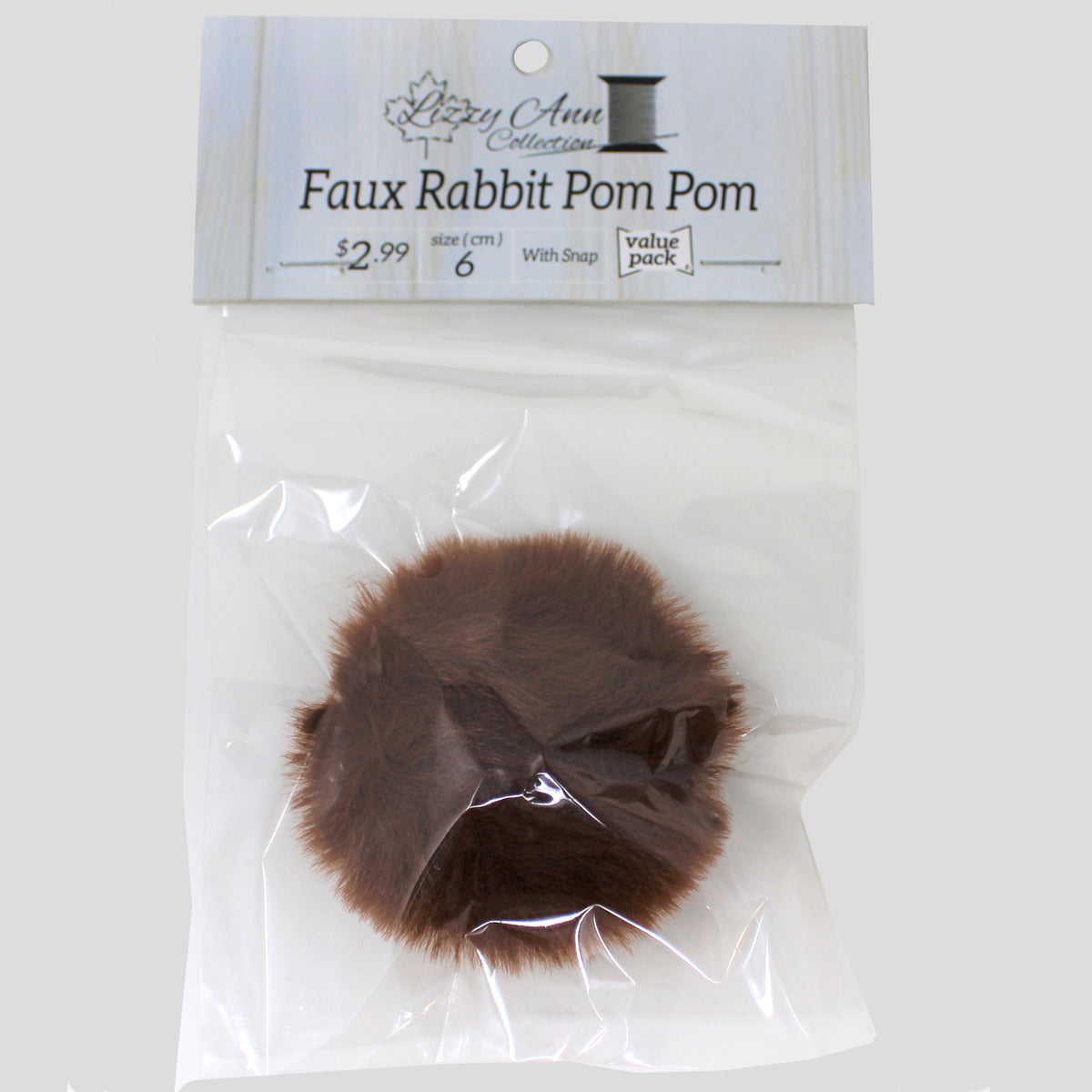 Faux Rabbit (Short Hair) Pom Pom with Snap - Lizzy Ann – Len's Mill