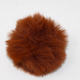 Faux Rabbit (Short Hair) Pom Poms in red (front)