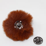 Faux Rabbit (Short Hair) Pom Poms in red (back)