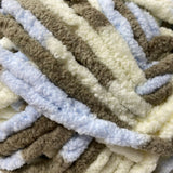 Little Cosmos (taupe, pale blue, white) swatch of Bernat Baby Blanket
