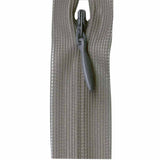 rail (grey) zipper on white background