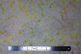 Flat swatch - Natural Chain fabric (neutral marbled look fabric with subtle rainbow effect bike chain allover)