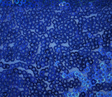 Square swatch sequin mesh (solid coloured mesh fabric with reflective sequins in same colourway) in shade royal (blue)