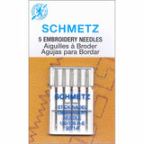 Pack of 5 sewing machine embroidery needles in packaging (14/90)