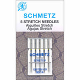 5 stretch sewing machine needles in packaging (14/90)