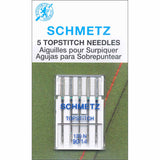 Set of 5 topstitch sewing machine needles in packaging (14/90)