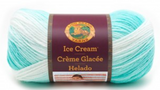 Ball of Lion Brand Ice Cream in colourway Mint (bright mint green fading to white)