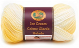 Ball of Lion Brand Ice Cream in colourway Lemon Meringue (yellow fading to white)
