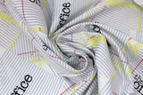 Swirled swatch The Office licensed print fabric (Lined Paper)