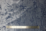 Flat swatch Chambray fabric (light blue marbled look velvet fabric)