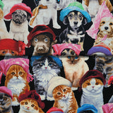 Adorable Pets in Hats - 44/45" - 100% Cotton