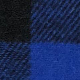 Swatch of blue and black small check buffalo plaid flannel