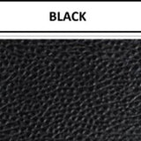 Swatch of pebbled vinyl in Black with colour label