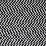 Square swatch sporty checkered flag fabric (black and white checkered pattern allover with wave to pattern)