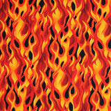 Square swatch firehouse fabric (black fabric with bright yellow, orange, red cartoon flames allover)