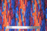 Flat swatch southwest desert sky fabric (orange, dark pink, dark blue marbled fabric with sky look/texture sunset)