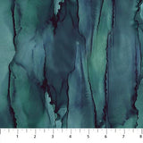 Swatch of teal vertical texture fabric (medium blue/green fabric with teal shades watercolour/dyed look)