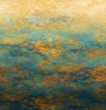 Solstice Collection fabric in style marbled colouring (cream to blue marbled fabric with bronze cloud looking shapes)