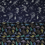 Dino Glow by Lewis & Irene - 45" - 100% Cotton