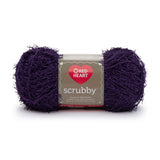 Ball of Red Heart Scrubby in shade grape (dark purple)