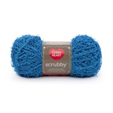 Ball of Red Heart Scrubby in shade ocean (bright medium blue)