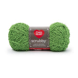 Ball of Red Heart Scrubby in shade lime (medium pale green)