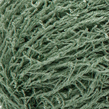 Red Heart Scrubby swatch in shade green tea (muted green/grey)