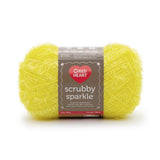 Ball of Red Heart Scrubby Sparkle in shade lemon (yellow)