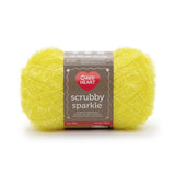 Ball of Red Heart Scrubby Sparkle in shade lemon (yellow)