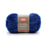 Ball of Red Heart Scrubby Sparkle in shade blueberry (medium/dark blue)