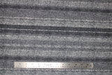 Flat swatch multi grey knit fabric (grey knit look fabric with light and dark grey stripes)