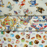 Fancy Tea - 44/45" - 100% Cotton
