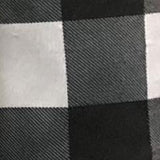 Grey and black buffalo plaid printed polar fleece