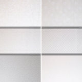 Group swatch cotton clouds fabric collection (white/off white fabrics with small faint prints in various styles)