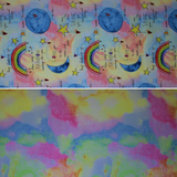 Group swatch Sweet World themed fabrics in various styles/colours