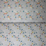 Group swatch assorted Little Ducklings (floral) themed fabrics in various styles/colours