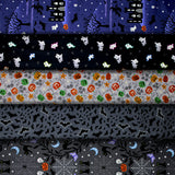 Group swatch Halloween/Castle Spooky themed fabrics in various styles/colours