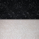 Group swatch Lolita lace detail fabrics in various colours