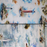 Group swatch shoreline printed fabrics in various styles