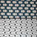 Group swatch assorted Nocturnal (owl) themed fabrics in various colours